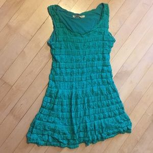 Green textured summer dress - max studio